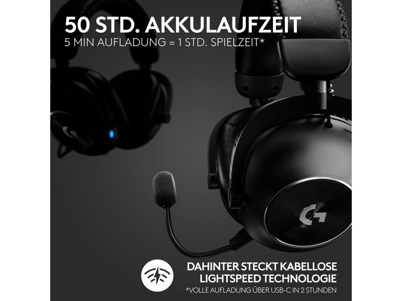 Logitech Headset G Pro X 2 Wireless Lightspeed Gaming Schwarz 3