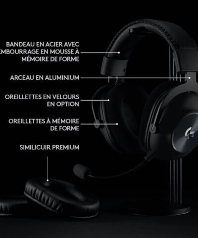 Logitech Écouteurs G Pro X Wireless Lightspeed Gaming Noir 6