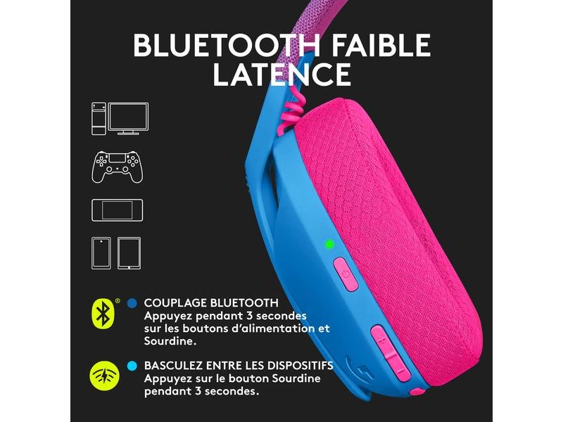 Logitech Écouteurs G435 Gaming Lightspeed Bleu 3