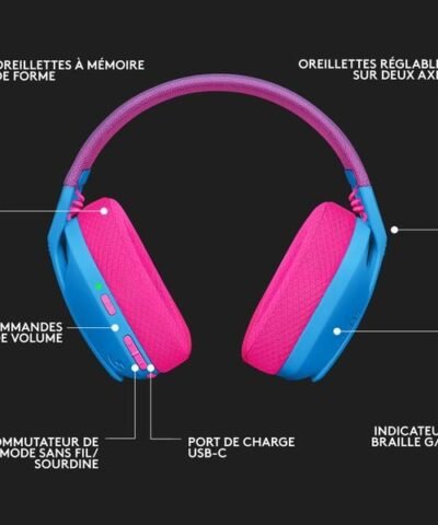 Logitech Écouteurs G435 Gaming Lightspeed Bleu 8