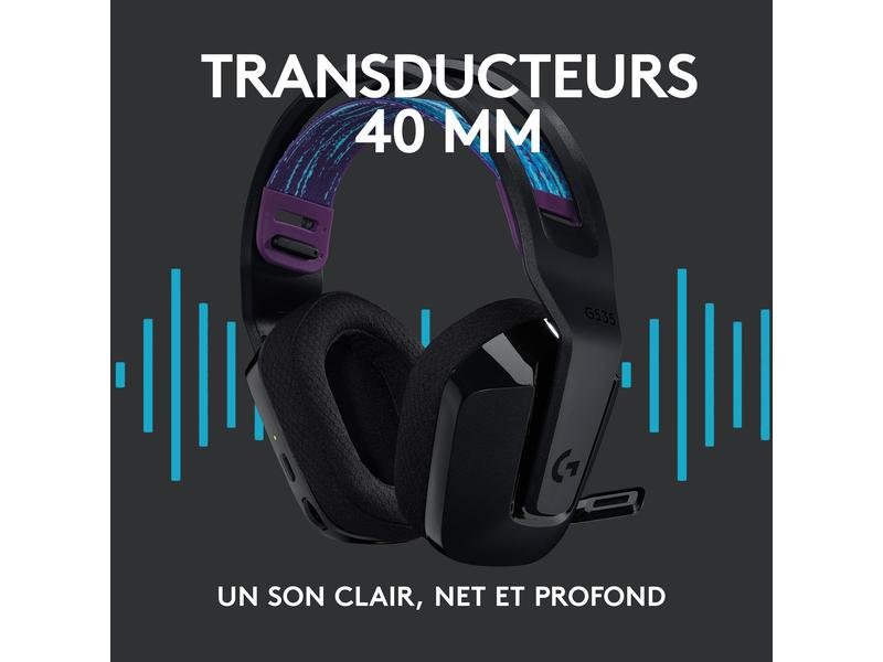 Logitech Écouteurs G535 Lightspeed Noir 8