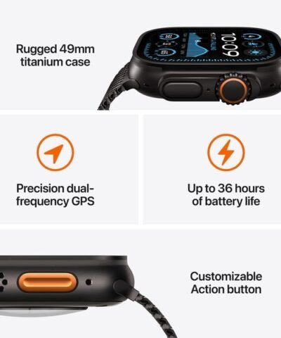 Apple Watch Ultra 2 Natural Titanium Trail Loop bleu M/L 2