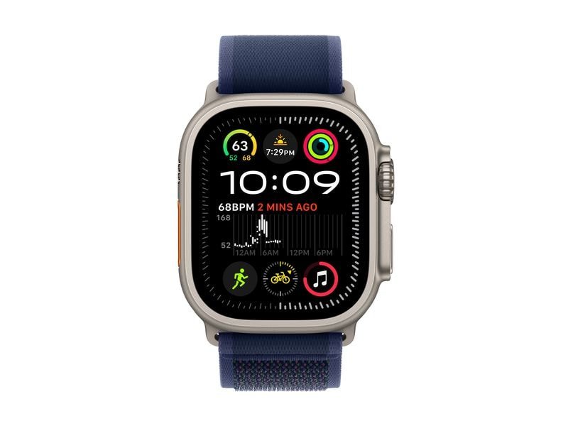Apple Watch Ultra 2 Natural Titanium Trail Loop bleu M/L 1