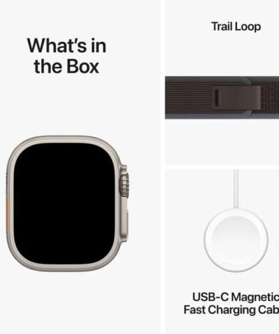 Apple Watch Ultra 2 Natural Titanium Trail Loop bleu/noir M/L 8