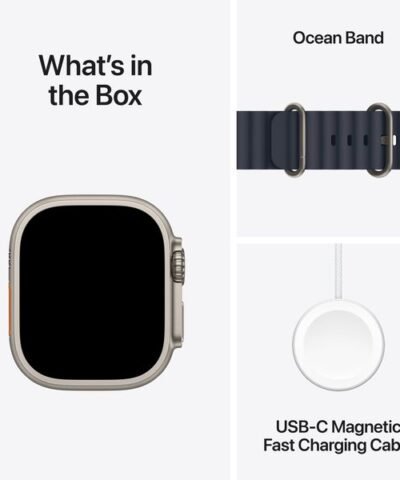 Apple Watch Ultra 2 Natural Titanium Ocean Band Navy 8