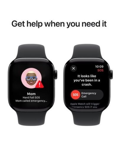 Apple Watch Series 10 42 mm Alu Jet Black Sport M/L 5