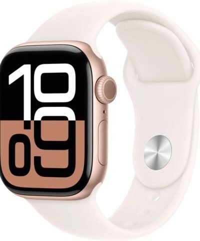 Apple Watch Series 10 42 mm Alu Or Rose Sport Blanc M/L 10