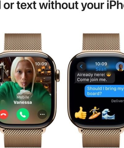 Apple Watch Series 10 46 mm LTE Boucle en titane Gold Milanese M/L 6