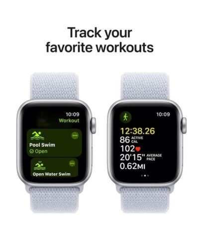 Apple Watch SE 2024 40 mm GPS Silver Blue Cloud Sport Loop 5