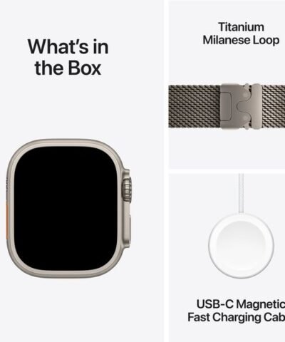 Apple Watch Ultra 2 Natural Titanium Boucle milanaise Natural M 8