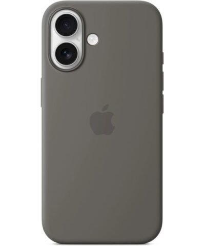 Apple Silicone Case avec MagSafe iPhone 16 Gris pierre 3