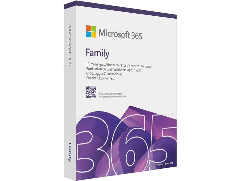 Microsoft 365 Family Box, 6 User, Deutsch 10