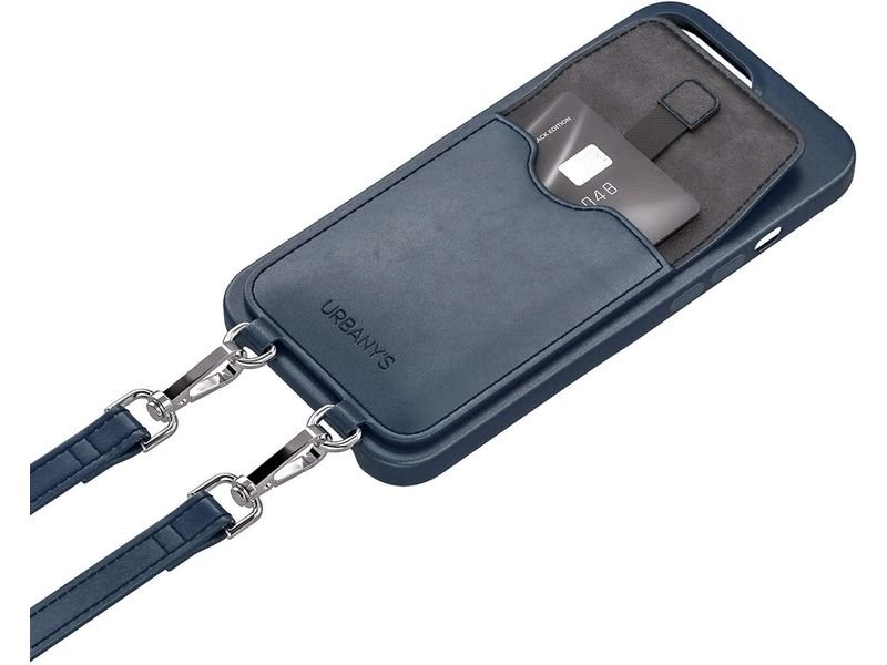 Urbany’s Necklace Case Chaîne de téléphone portable+. iPhone 16 Pro Max Mer profonde 1