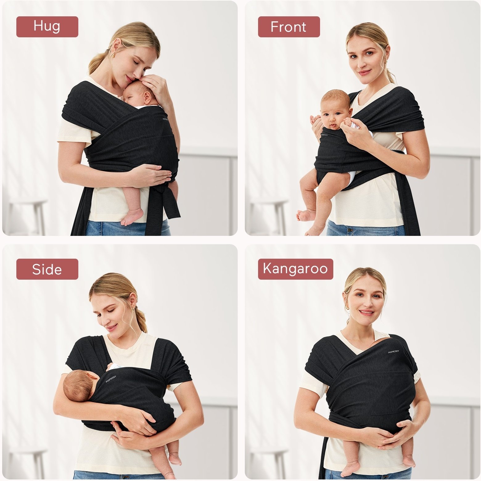 Momcozy Baby Carrier Sling - black – Image 5