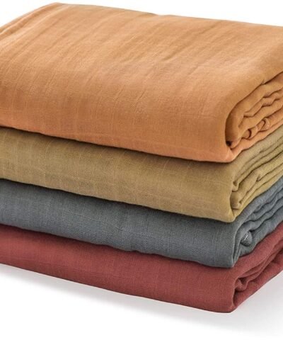 Momcozy Muslin Swaddle Blanket 4 Pack - uni