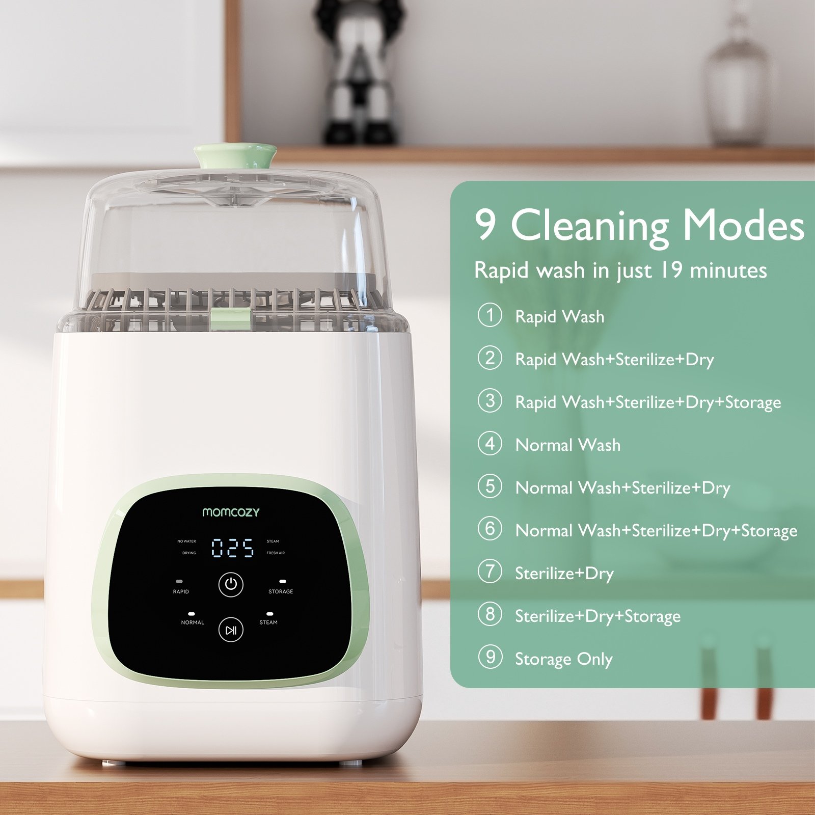 Momcozy KleanPal Pro Auto Bottle Washer and Sterilizer – Image 8