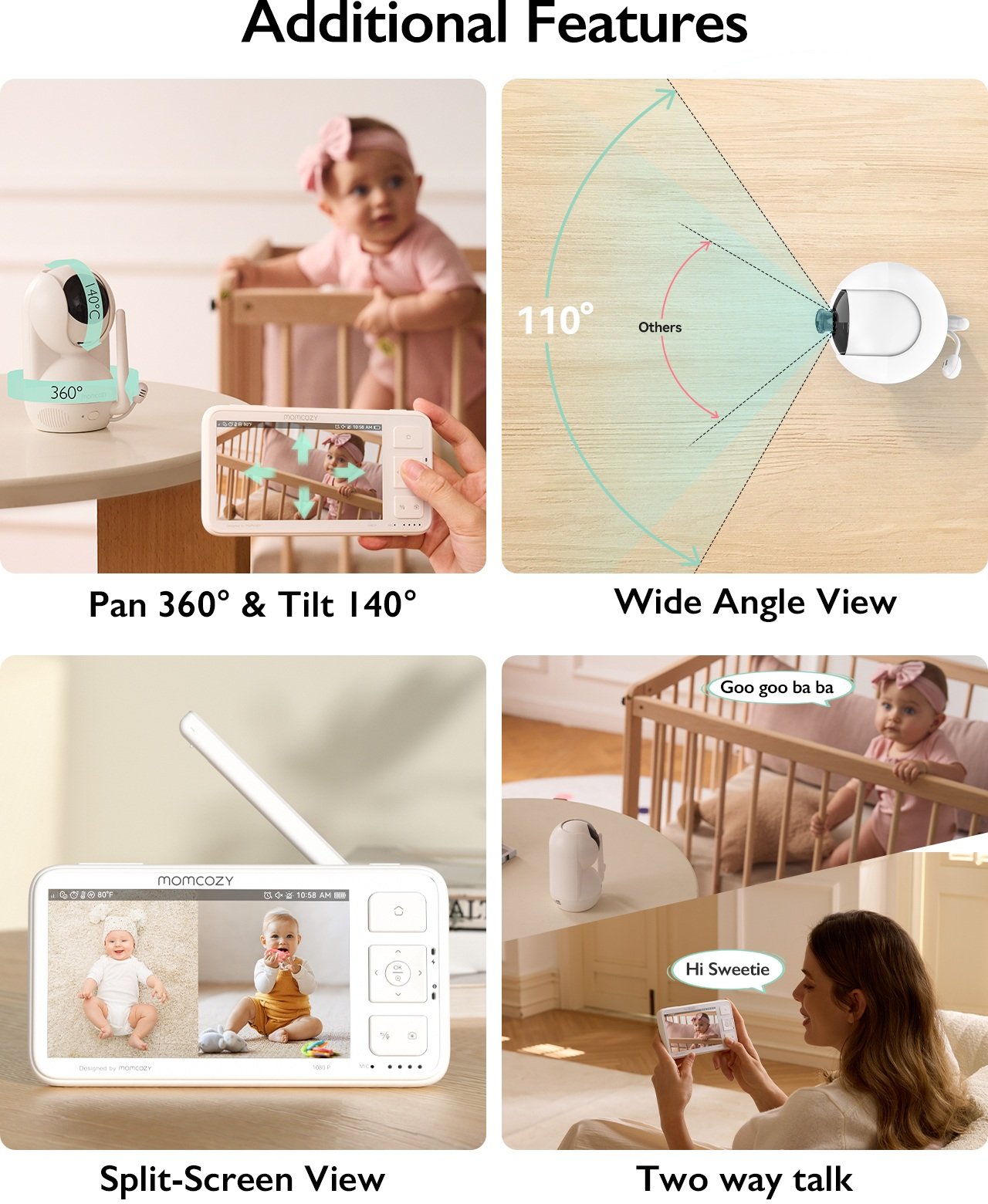 Momcozy Video Baby Monitor BM03 5,5 Inch Full HD – Image 10