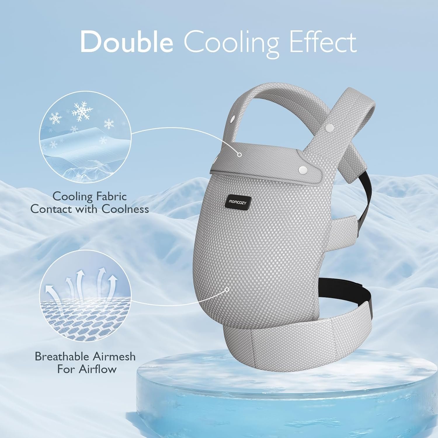 Momcozy Baby Carrier Air Mesh - grey – Bild 6