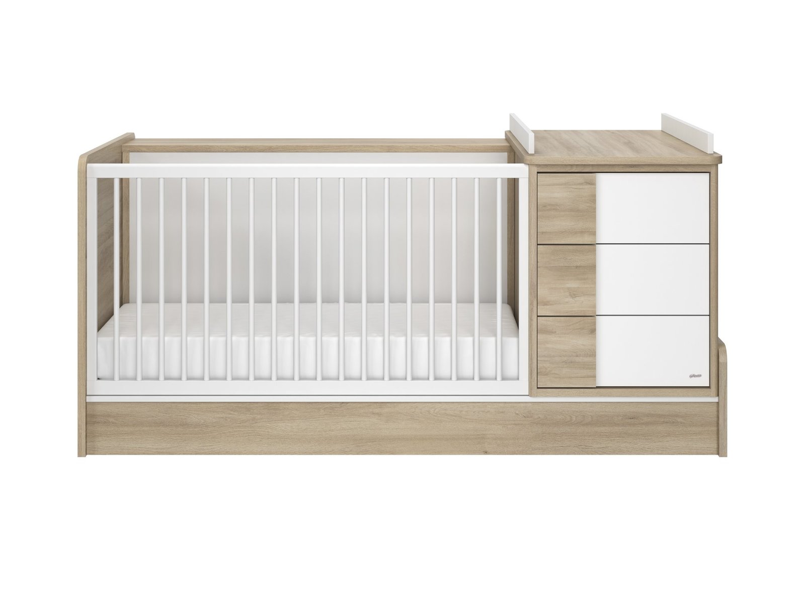 Kinderbett kompakte, skalierbare 70x140 Eichen SACHA