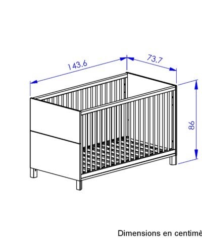 Kinderbett 70x140 Eiche des bocage CALYPSO – Bild 7
