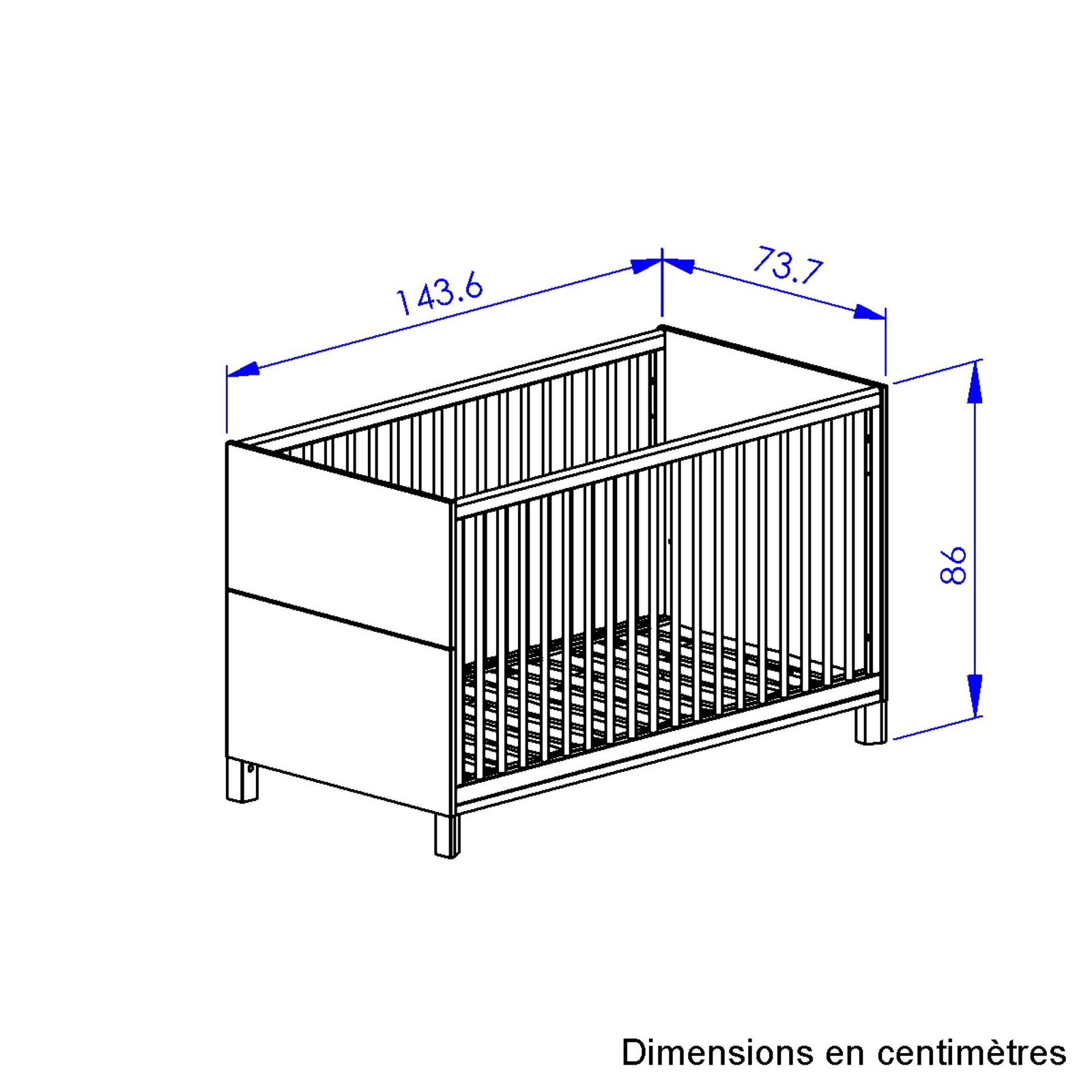 Kinderbett 70x140 Eiche des bocage CALYPSO – Bild 7